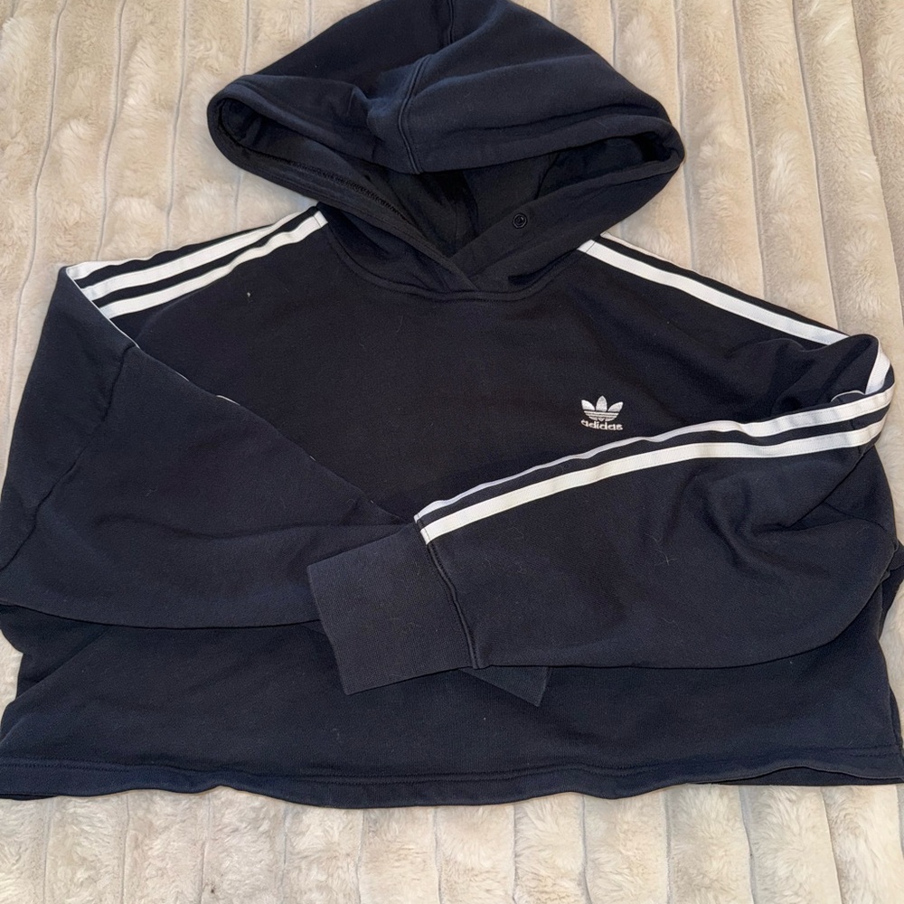 Adidas Black and White Women's Sweater